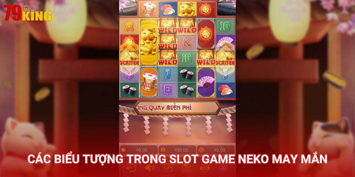 Mỗi biểu tượng trong slot game Neko may mắn đều có tỷ lệ trả thưởng hấp dẫn